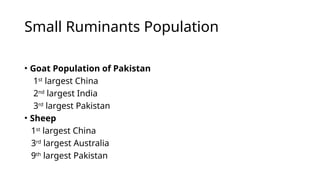 Scope of Small Ruminants & benefits Lecture | PPTX
