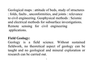 Scope of studying engineering geology | PDF