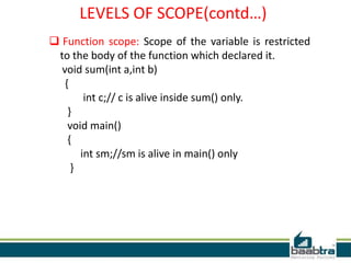 Scope of variable | PPTX