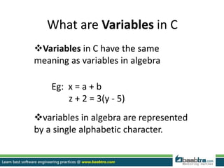 Scope of variables | PPT