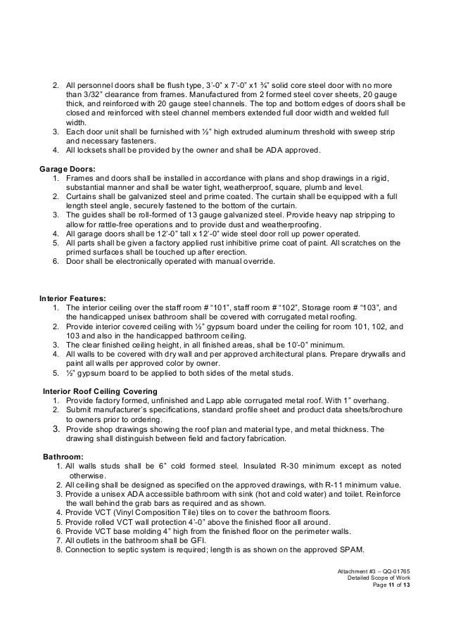 scope of work template