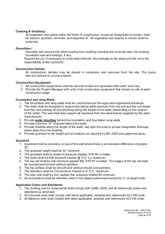 scope of work template