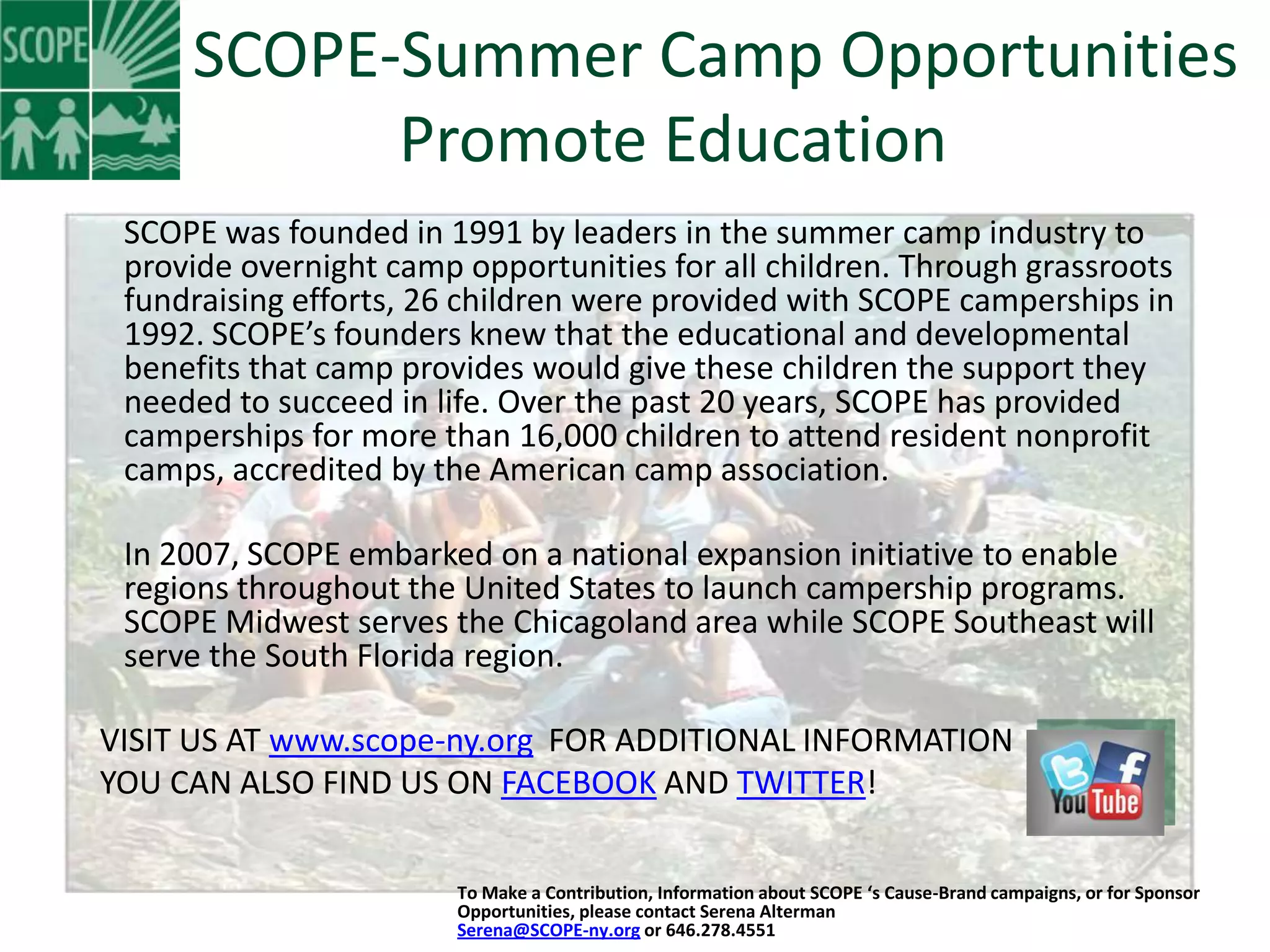 All About SCOPE 2012 PPT