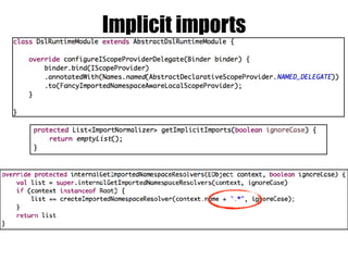 Implicit imports
 