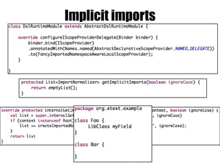 Implicit imports
 