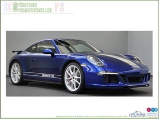 Master Distribution & Relation client © Université Paris-Dauphine, 2013-2014
SCO PSpérations
promotionnelles
Imaginez…	
  que	
  l’on	
  vous	
  oﬀre	
  le	
  pouvoir	
  de	
  concevoir	
  les	
  courbes	
  
luxueuses	
  d’une	
  créature	
  de	
  rêve,	
  	
  
façonnée	
  à	
  votre	
  image?	
  
 