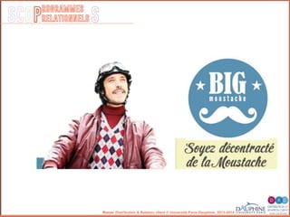 SCOP S
rogrammes
relationnels
Master Distribution & Relation client © Université Paris-Dauphine, 2013-2014
 