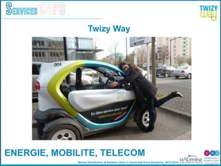 Master Distribution & Relation client © Université Paris-Dauphine, 2013-2014
Services COPS
Twizy Way
ENERGIE, MOBILITE, TELECOM!
 