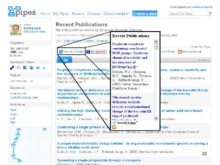 Creating Faculty Publication Lists from Scopus RSS Feeds