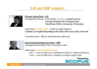 Scopus Journal Metrics SNIP & SJR | PDF
