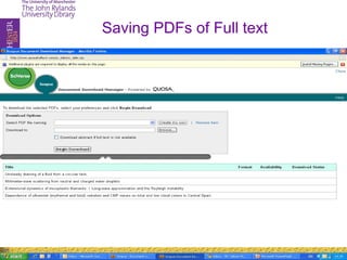 Scopus Save Scopus ph d_oct_2010 | PPT
