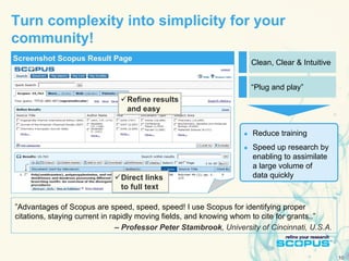 Elsevier Scopus Value Story 09 | PPT