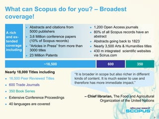 Elsevier Scopus Value Story 09 | PDF