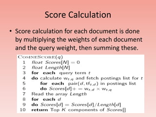 Document Calculation Methods For A Project score based ranking of documents | PPT
