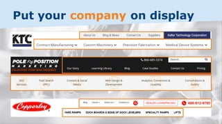 Put your solutions on displaycompany
 