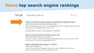 Earns top search engine rankings
 