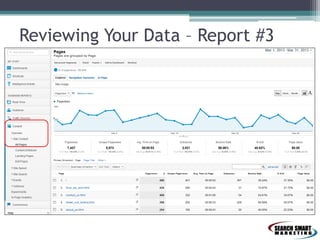 Reviewing Your Data – Report #3
 