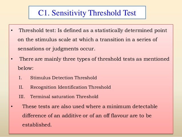 Sensory Evaluation Of Food Products
