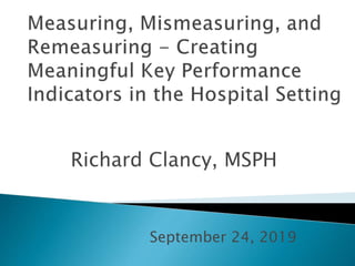 Richard Clancy, MSPH
September 24, 2019
 