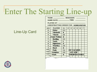 Enter The Starting Line-up Line-Up Card 