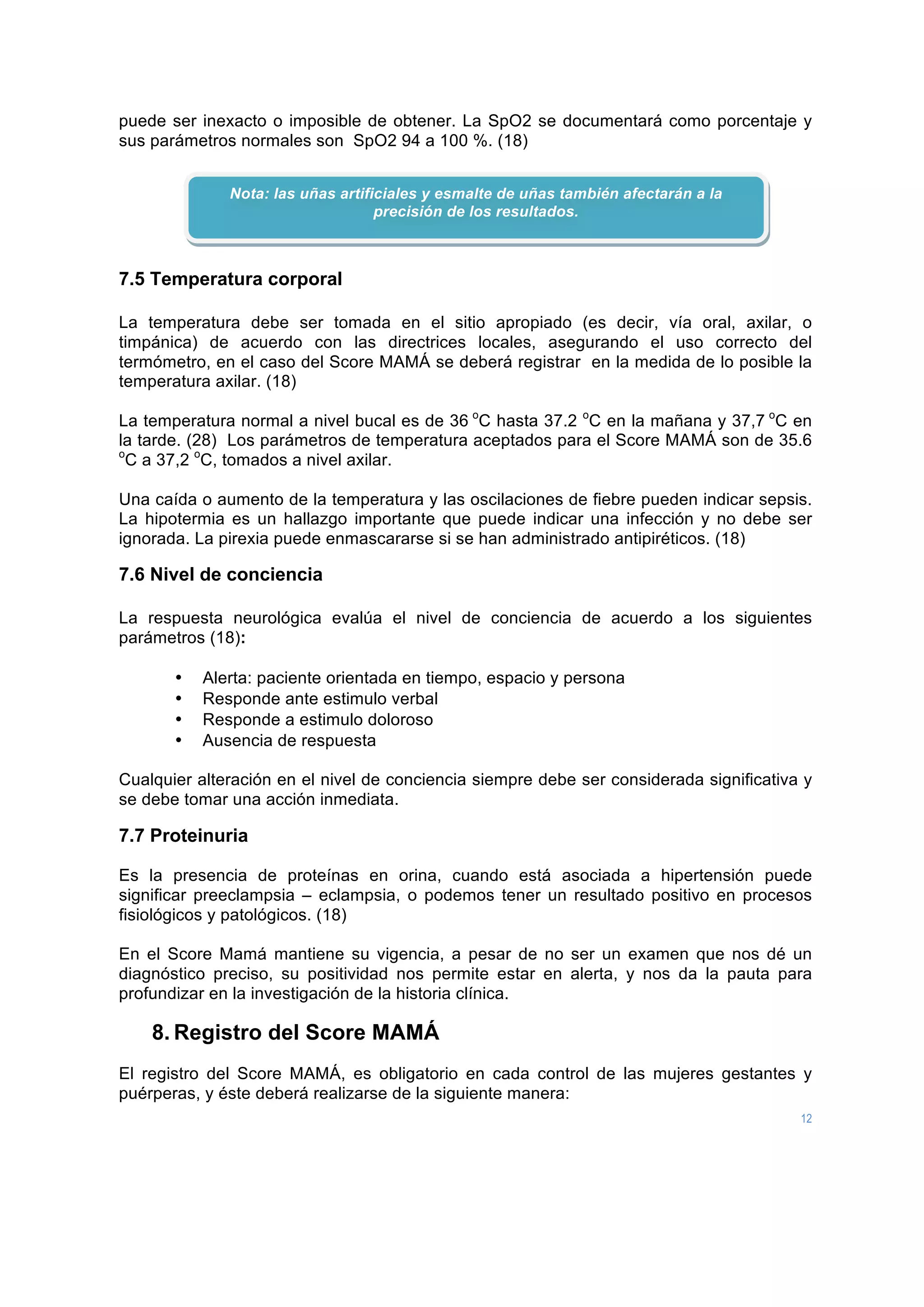 SCORE MAMÁ Y CLAVES OBSTÉTRICAS | PDF