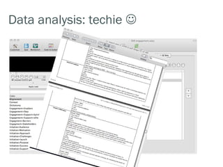 Data analysis: techie 
 