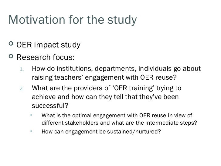 How to write a good oer