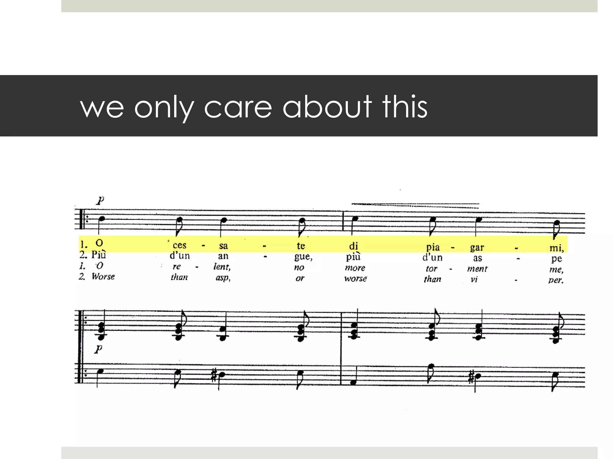 we only care about this