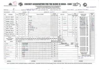 Score sheet