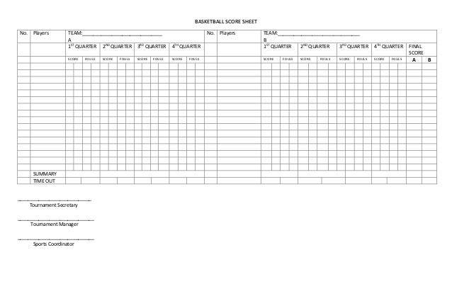 score sheet basketball score sheet