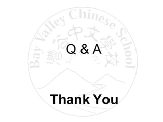Thank You Q & A 