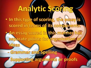 Scoring Essay Tests