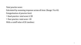 Poor Practice Scale SCORING HEALTH PRACTICES IN KAP RESEARCH.pptx