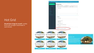 Hot Grid
Should item image be round?: cambia
forma alle immagini inserendole in
ovali sfumati.
 