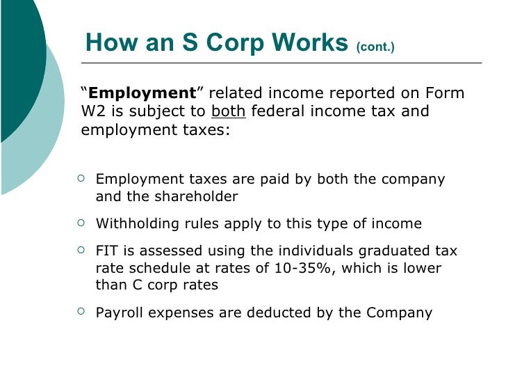 the s corporation how it all works how a corporation works
