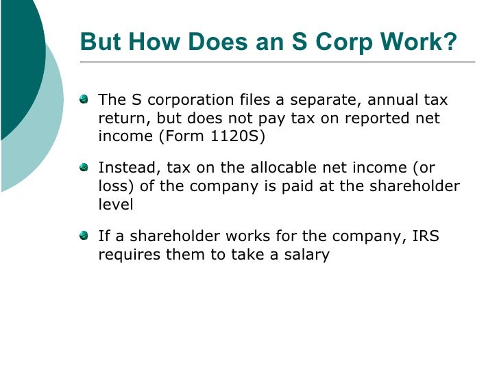 the s corporation how it all works how a corporation works