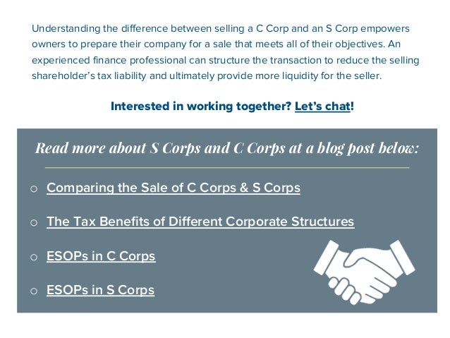 S Corporation Vs C Corporation