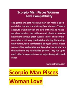 Scorpio Man Pisces
Woman Love
 