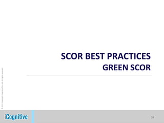 © 2011 Copyright iCognitive Pte. Ltd. All rights reserved




                                                       GREEN SCOR
                                                                    SCOR BEST PRACTICES




24
24
 