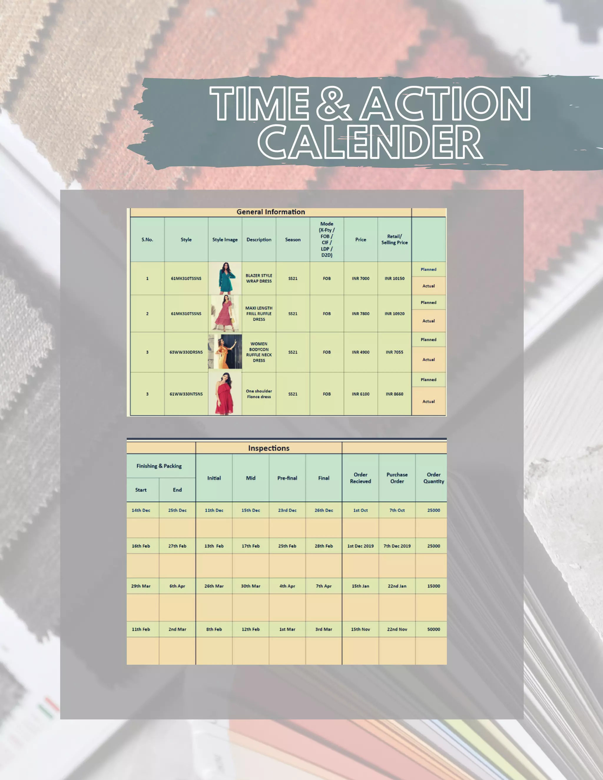 TIME&ACTION
CALENDER
 