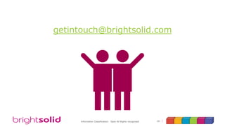 201Information Classification: Open All Rights recognised
getintouch@brightsolid.com
 