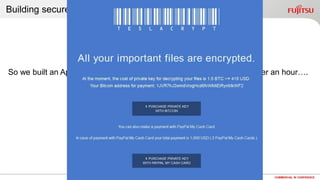 57 COMMERCIAL IN CONFIDENCE
So we built an Application that saves me millions in 72 clicks and in under an hour….
What if we had traditionally built this ?
Building secure cloud apps in hours not months
 
