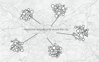 interactive noticeboards across the city
 