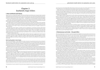 10 Health Research Forum Occasional Reports: No 3 Health Research Forum Occasional Reports: No 3 11
I Scotland’s health deficit: An explanation and a plan
men living in the south of England [49], while the place where the men spent most of their adult lives had a much
stronger influence on their blood pressure than the place where they were born and brought up.
South Asians living in Scotland but born elsewhere might be reassured because they do not show an excess
mortality from heart disease compared with native Scots. However this is only because the inhospitable nature of
the Scots environment affects them equally as it does native Scots. South Asians living in Scotland have a substantial
excess of heart disease compared with South Asians living in England, so mirroring the excess heart disease in Scots
compared with the English [38].
Similar regional variation has been found for other cardiovascular and respiratory risk factors in the UK [57]. These
results are what would be expected if sun exposure were a major factor in heart disease and hypertension in
Scotland. Indeed almost half of the variance in mortality from heart disease in different districts of the UK can be
explained by variation in hours of sunshine suggesting directly that greater exposure to the sun might save lives [58].
Observations from the NHANES study (National Health and Nutrition Examination Survey) provide support for
a general effect of vitamin D in maintaining blood vessels in a good operational state [59]. NHANES investigators
found that low serum vitamin D levels are associated with a higher prevalence of peripheral arterial disease. By way
of explanation of this effect they remarked: “Vitamin D is an inhibitor of the renin-angiotensin system and has anti-
inflammatory and anticoagulant properties.”
The interpretation offered here that vitamin D insufficiency plays a substantial role in regional variation in the
incidence of heart disease and accounts for the north/south gradient in the UK might be tested by re-examination
of stored blood and data held by the British Regional Heart Study. I first suggested this to leaders of BRHS in 2004
but funds were not then available to test it, perhaps because the importance of vitamin D was not so widely
appreciated at that time. It seems likely that regional variation in vitamin D levels may be an important missing
factor in their account of heart disease in Britain.
2. Blood pressure and stroke – the quiet killers
The lower average levels of vitamin D in Scotland compared with England can account at least in part for the very
high incidence of stroke north of the border. Low levels of vitamin D are now recognised to be an important risk
factor for raised blood pressure, which is a major cause of stroke. Raised blood pressure (hypertension) is also
recognised as a major risk factor for heart disease earning it the title of the quiet killer.
The risk factors generally recognised for raised blood pressure are the same as for heart disease and stroke:
smoking, diabetes, diet (insufficient fruit and vegetables), lack of exercise, obesity and age. To these we must now
add low levels of vitamin D. The effect of insufficient vitamin D on blood pressure may explain the north/south
gradient for both stroke and heart disease in the UK [51].
The involvement of sunlight and vitamin D in determining blood pressure was elaborated by Stephen Rostand
in 1997 [52]. He showed that differences in sun exposure and vitamin D levels could explain seasonal changes in blood
pressure, variation of blood pressure with latitude, and differences in blood pressure between races. His astute
analysis has recently been supported by two major epidemiological studies. Some 1,800 individuals were followed
for four years in the Health Professionals Follow-up study and the Nurses Health Study [53]. Men with low levels
of vitamin D (less than 15 ng/ml or 37.5 nmol/L) were six times more likely to have raised blood pressure than those
with high levels of vitamin D (greater than 30 ng/ml or 75 nmol/L). While women with low D were 2.67 times more
likely than women with high D to have raised blood pressure.
This finding was confirmed by another two studies. The third National Health and Nutrition Examination
Survey found that people with a vitamin D level greater than 32 ng/ml or 80 nmol/L had a blood pressure 20% less
than people who had vitamin D levels less than 20 ng/ml or 50 nmol/L [54]. Differences between this study and
the Health Professionals and Nurses study may be accounted for by the way the blood samples were taken, since
there is a large seasonal variation in blood levels of vitamin D that can influence findings when it is not fully
controlled. Another study of people over 65 in Amsterdam found that those with raised parathyroid hormone (which
is generally elevated when vitamin D levels are reduced) also tended to have raised blood pressure [60].
Additional evidence showing that blood pressure is strongly influenced by vitamin D levels comes from
clinical trials showing that blood pressure may be lowered by exposing the body repeatedly to UV or by taking a
vitamin D supplement. Whole body radiation with UVB on a sunbed three times a week for several weeks has been
reported to reduce both systolic and diastolic blood pressure by an average 6 mms of mercury [61] Controls exposed
to UVA radiation, which does not induce production of vitamin D, showed no reduction in blood pressure.
A vitamin D supplement of 800 IUs per day plus calcium for eight weeks, lowered systolic blood pressure by 5
mm of mercury in 81% of people taking it, whereas calcium alone reduced blood pressure in only 47% of people
Scotland’s health deficit: An explanation and a plan I
Chapter 2:
Scotland’s major killers
1. Heart and blood vessel disease
People who live in Scotland have a greater risk of heart and blood vessel disease and consequent death compared
with people almost anywhere else in Europe. Only the Finns suffer from more cardiovascular disease than the Scots.
Insufficient vitamin D is now known to be a risk factor for heart disease, hypertension and stroke and these diseases
account for a substantial part of the “Scottish effect” – the difference in mortality between Scotland and England.
Finnish men currently have the European record for heart disease previously held by Scottish men, while
Scottish women have retained the highest mortality rate for heart disease in Europe since the 1950s [42]. And apart
from Portugal, Scotland has the highest mortality rate from stroke in Western Europe [42].
The high incidence of stroke in Portugal may be due, at least in part, to their high consumption of salt, especially
salt fish. Salt is well known as a risk factor for raised blood pressure and stroke. In view of the multi-factorial cause
of most chronic diseases, and particularly cardiovascular and cerebrovascular disease (stroke), it is perhaps surprising
that correlations with vitamin D levels, north/south location, latitude, and hours of sunlight, all stand out as
clearly as they do.
The high rate of heart disease in Scotland cannot be explained by conventional risk factors [43]. Richard
Mitchell and colleagues warn [43]: “Greater prevalence of individual IHD [ischaemic heart disease] risk factors among
the Scots explains relatively little of their higher rates of heart disease, relative to the English. This means that
current policy interventions aimed at behavioural change are unlikely to narrow the IHD gap between these
neighbouring nations.” It seems likely that the poor heart health of Scots is caused by some other risk factor that
has not been considered up to now.
In 1995 an Australian, Robert Scragg, brought together significant observations suggesting that vitamin D may be
an important risk factor for heart disease [44]. He argued cogently that studies of latitude, altitude, and season
consistently suggest that sunlight is a significant risk factor in heart disease [45-48]. Scragg noted differences in heart
disease and hypertension between Scotland and England which could not be accounted for by recognised risk
factors [49].
North/south gradient in heart disease
The “north/south gradient” in heart disease and stroke continued to be a puzzle and could not be accounted for
entirely by known variables leaving climate as a possible explanation of the remaining residual variance [50, 51].
Morris and colleagues have made many investigations of risk factors for heart disease. However the relationship with
climate was obscured for them because one of the variables they used for explanatory purposes was hypertension
(raised blood pressure) which itself has been shown to display a north/south gradient [52, 53].
Raised blood pressure has been known for some time to be associated with lower levels of sun exposure and/or
insufficient vitamin D in the diet, and this relationship has been confirmed by a recent study showing that plasma
levels of vitamin D* are inversely associated with the risk of high blood pressure [53]. Furthermore blood pressure
(systolic) in normal healthy people has also been found to vary with their vitamin D level – people with higher blood
pressure have lower vitamin D [54].
So the overall north/south difference in heart disease plus hypertension that may be attributed to an unknown
geographical factor, probably sunlight, must be substantially larger than the residual originally considered by
Morris. This suggests an important role for sunlight in cardiovascular disease that has not hitherto been widely
recognised. Confirmation that a biochemical difference lies behind the north/south gradient of heart disease in Eu-
rope comes from a recent study of low-density lipoprotein (LDL) that, with the exception of Italy, shows a similar
gradient across the continent. LDL is an established risk factor for atherosclerosis and hence for coronary artery and
cerebrovascular disease [55].
Men born in the northern part of the UK who move to the south have lower risks of cardiovascular disease and
death compared with those who remain at home in the north. Those migrating south acquire similar risks to those
born and living in the south, while men born in the south who move north increase their risk of cardiovascular
disease and death [56]. Similarly men living in Scotland have been found to have a higher mean blood pressure than
* all measurements of vitamin D referred to in the book are made as 25(OH)D which is now well established as the standard.
 