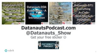 3
DatanautsPodcast.com
@Datanauts_Show
Get your free sticker ☺
 