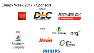 Energy Week 2017 - Sponsors
20
Silver
Bronze
Platinum
 