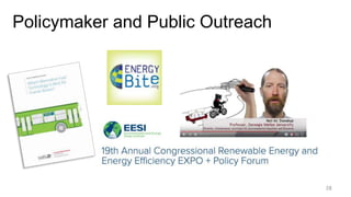 Policymaker and Public Outreach
28
 