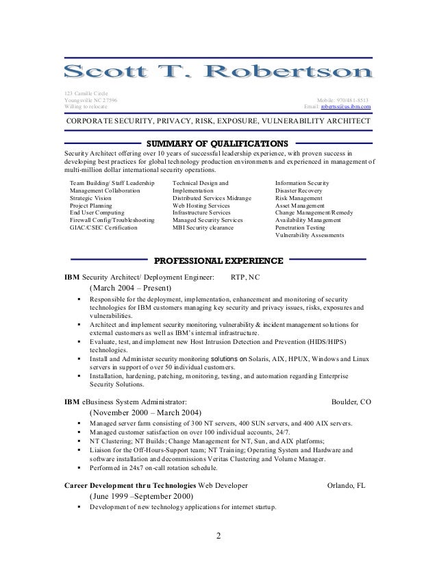 cv architect