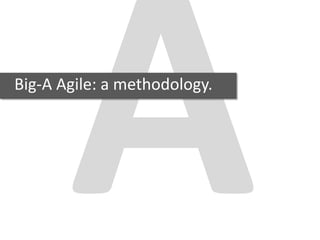 Big-A Agile: a methodology.
 