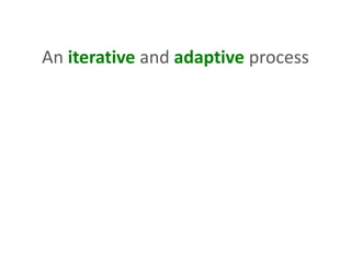 An iterative and adaptive process
 